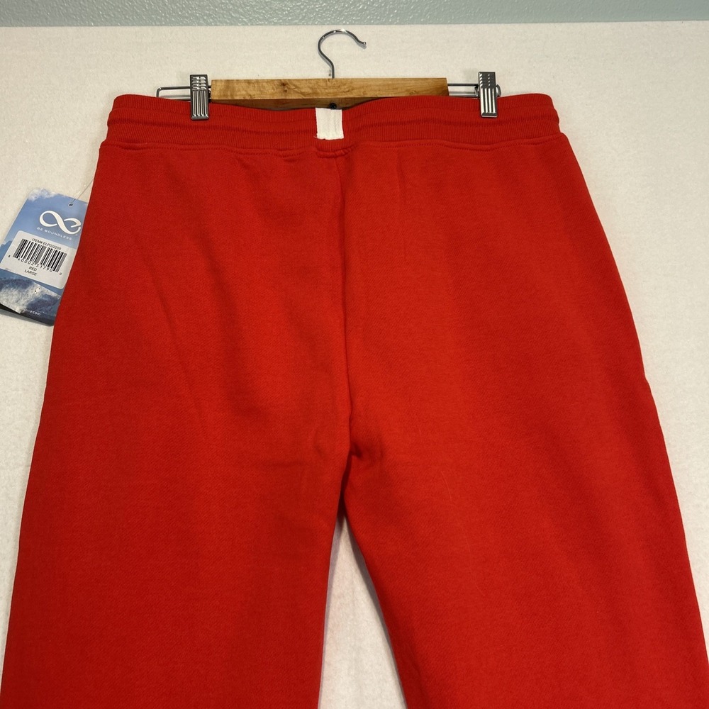 Be Boundless Womens Soft Eco Fleece Joggers Pants Red Large ELP022200 - Picture 8 of 10
